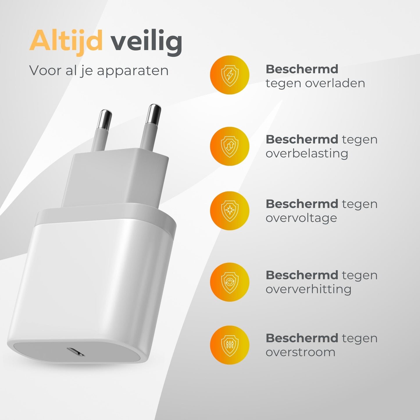 Snellader Geschikt voor iPhone 1M
