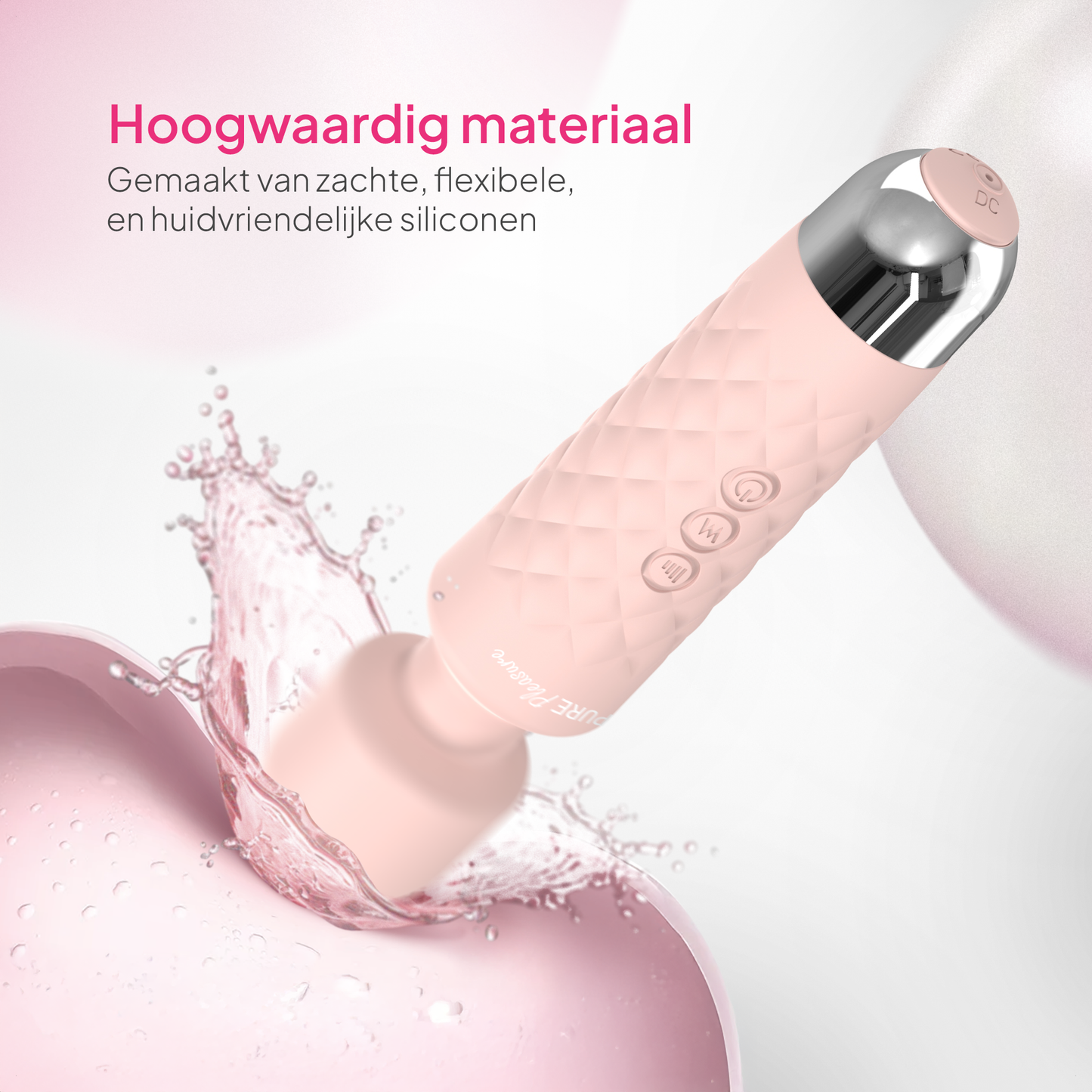 Pure Pleasure® Magic Wand met 3 opzetstukken