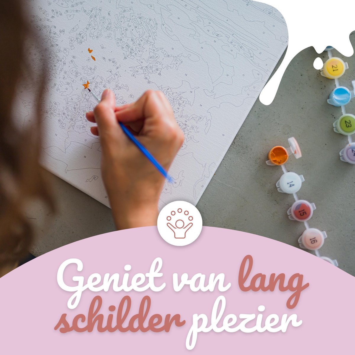 Schilderen op Nummer Bloemen in Vaas