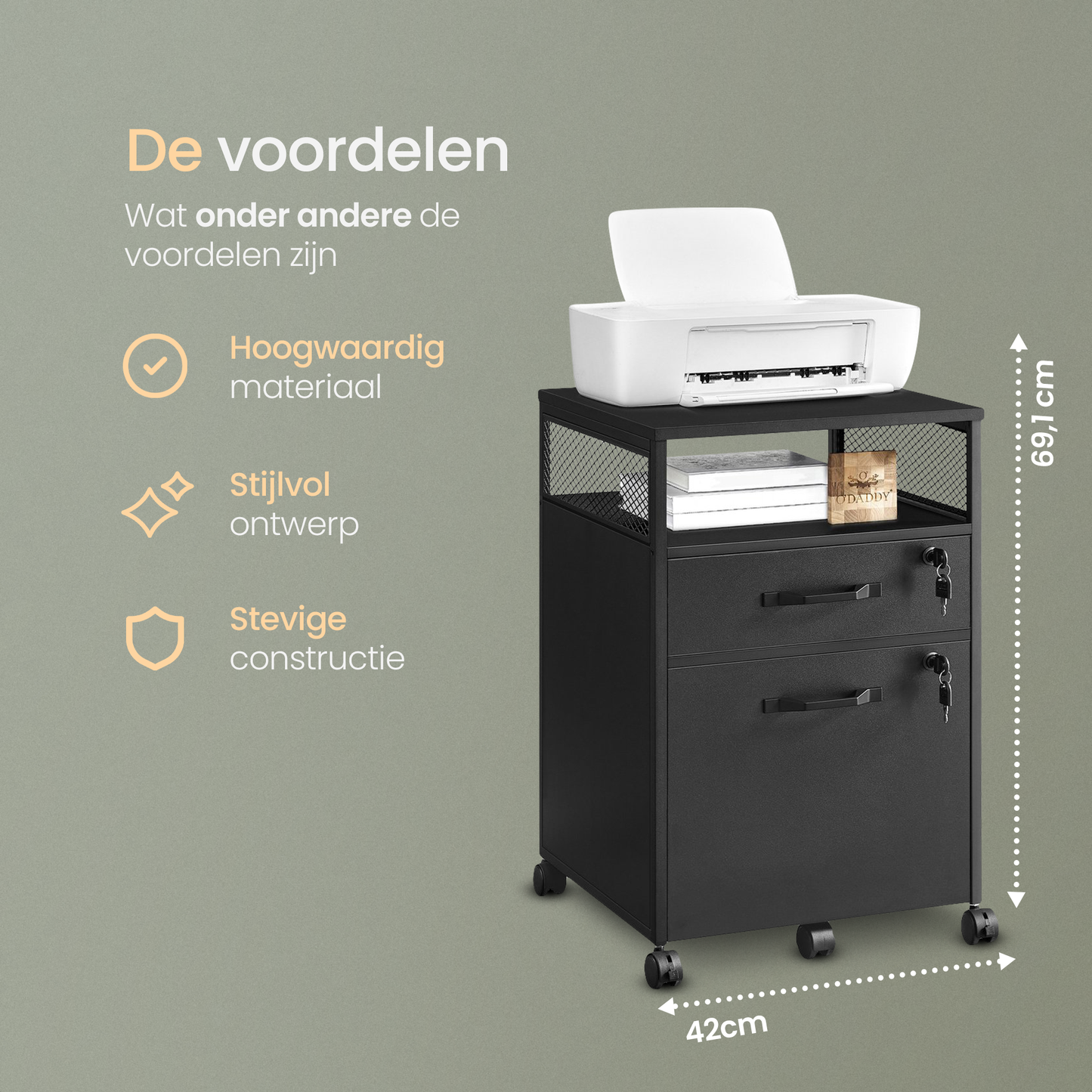 O'DADDY® Ladeblok op Wieltjes