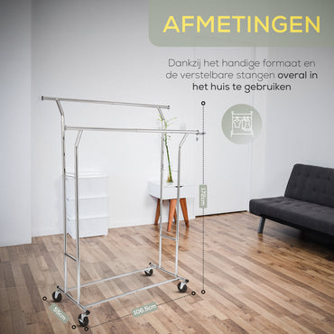 O'DADDY® Kledingrek op wieltjes XL