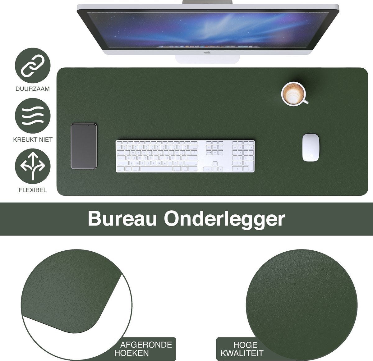 Bureau Onderlegger Groen (80 cm x 40 cm)