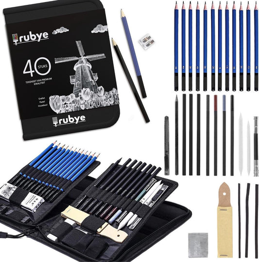 Potloden Tekenset - 40 Stuks