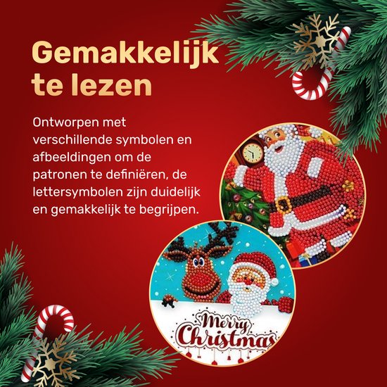 Diamond Painting Kerstkaarten - 8 Stuks