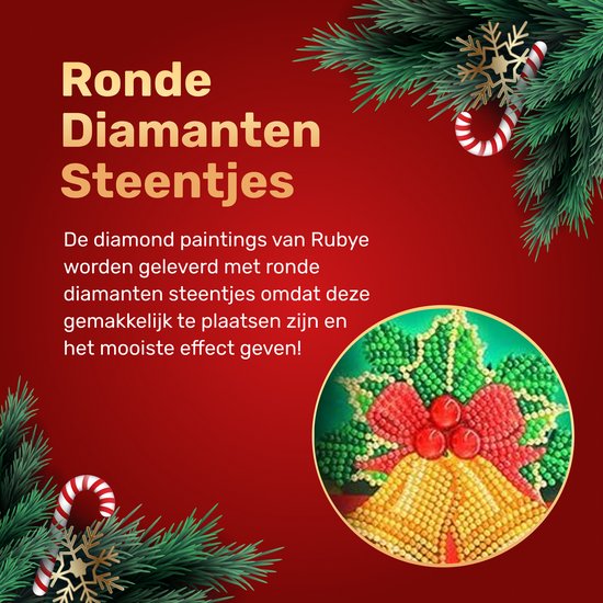 Diamond Painting Kerstkaarten - 8 Stuks