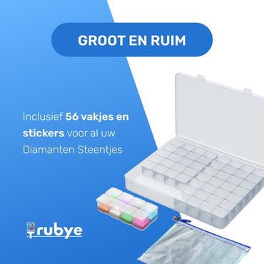 Rubye® Diamond Painting Opbergdoos - 56 Vakjes