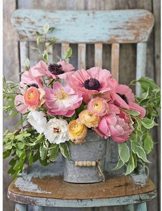 Diamond Painting Bloemen Bak