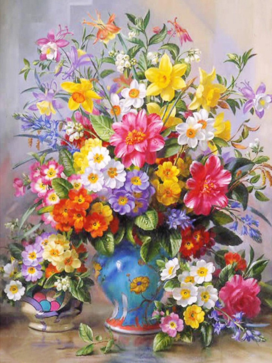 Diamond Painting Kleurrijke Bloemen