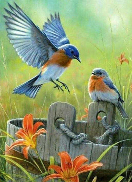 Diamond Painting Vogels en Bloemen