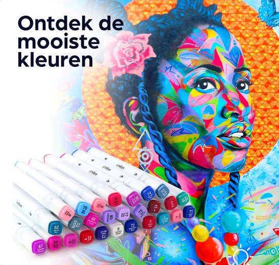Markeerstiften - Dual-Tip Markers - 80 Stuks