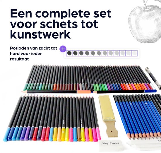 Potloden Tekenset - 95 Stuks