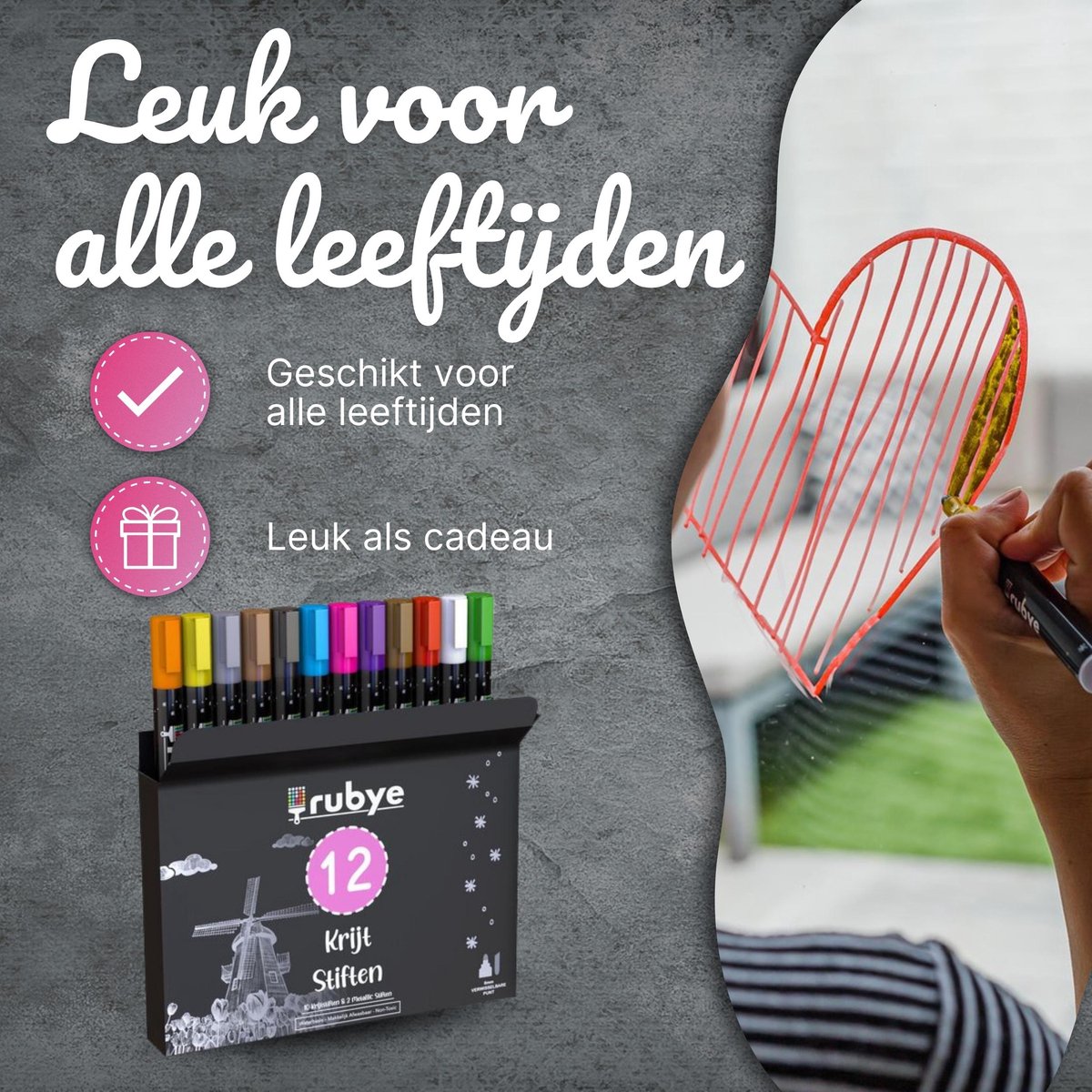 Raamstiften Kinderen 12 stuks