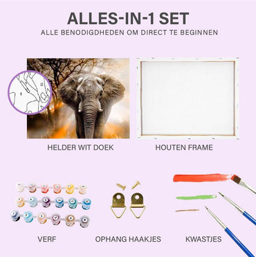 Rubye® Schilderen Op Nummer Machtige Olifant
