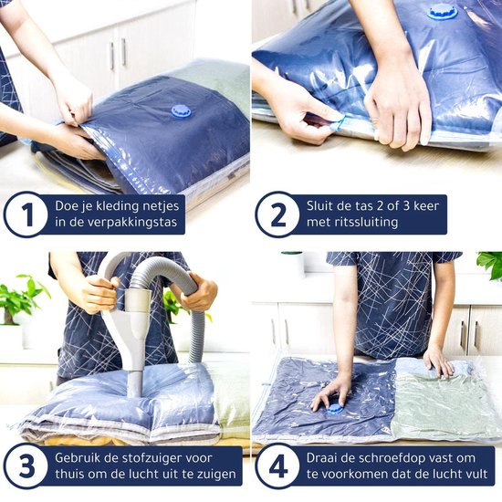 Vacuüm Opbergzak – Herbruikbaar – 80 x 110 cm