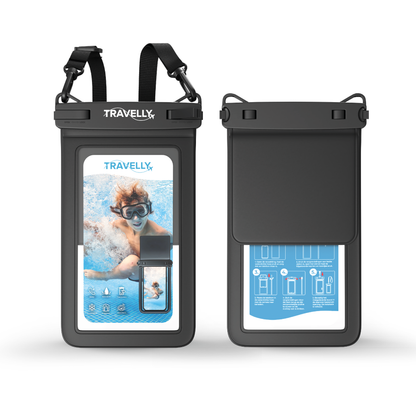 Travelly® Waterdicht Telefoonhoesje met opbergvak