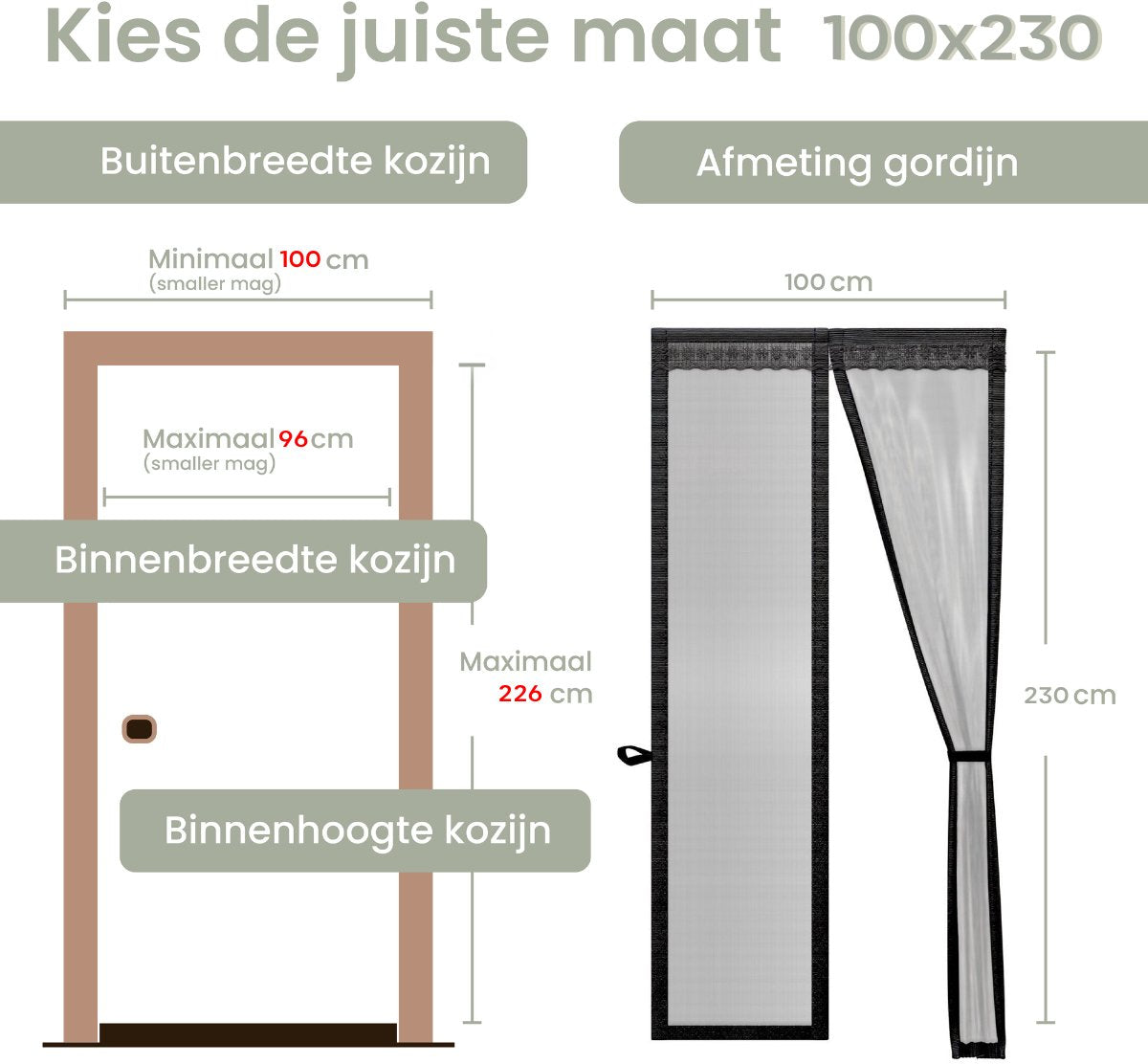 O'DADDY® Magnetische Deurgordijn Fiber