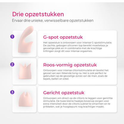 Pure Pleasure® Magic Wand met 3 opzetstukken