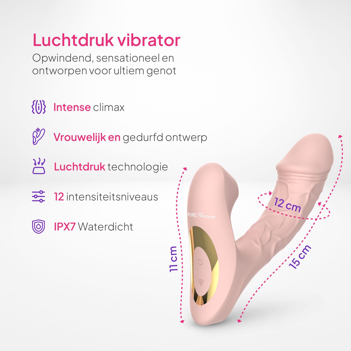 Pure Pleasure® Luchtdruk Vibrator met G-spot