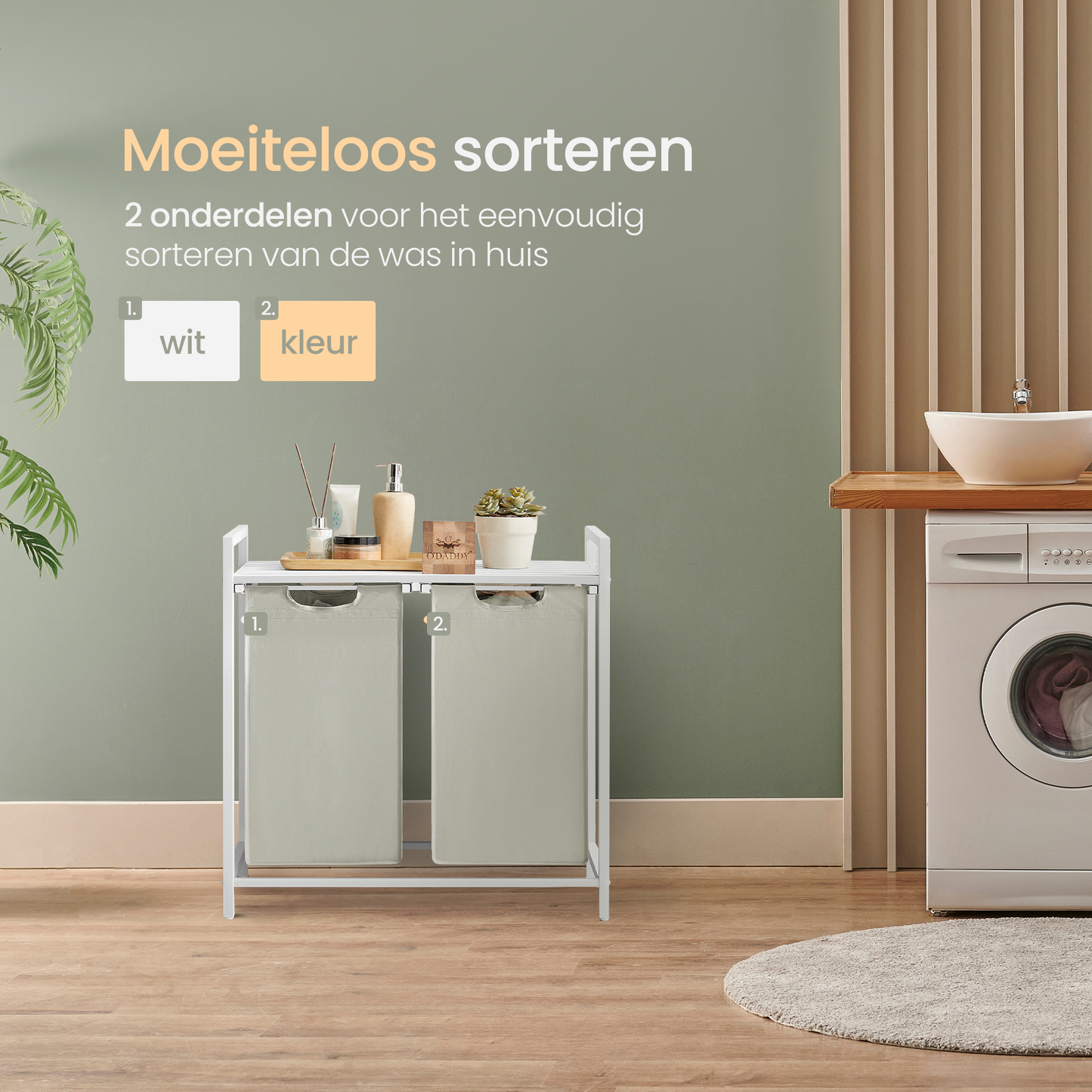 O'DADDY® Wasmand met 2 vakken