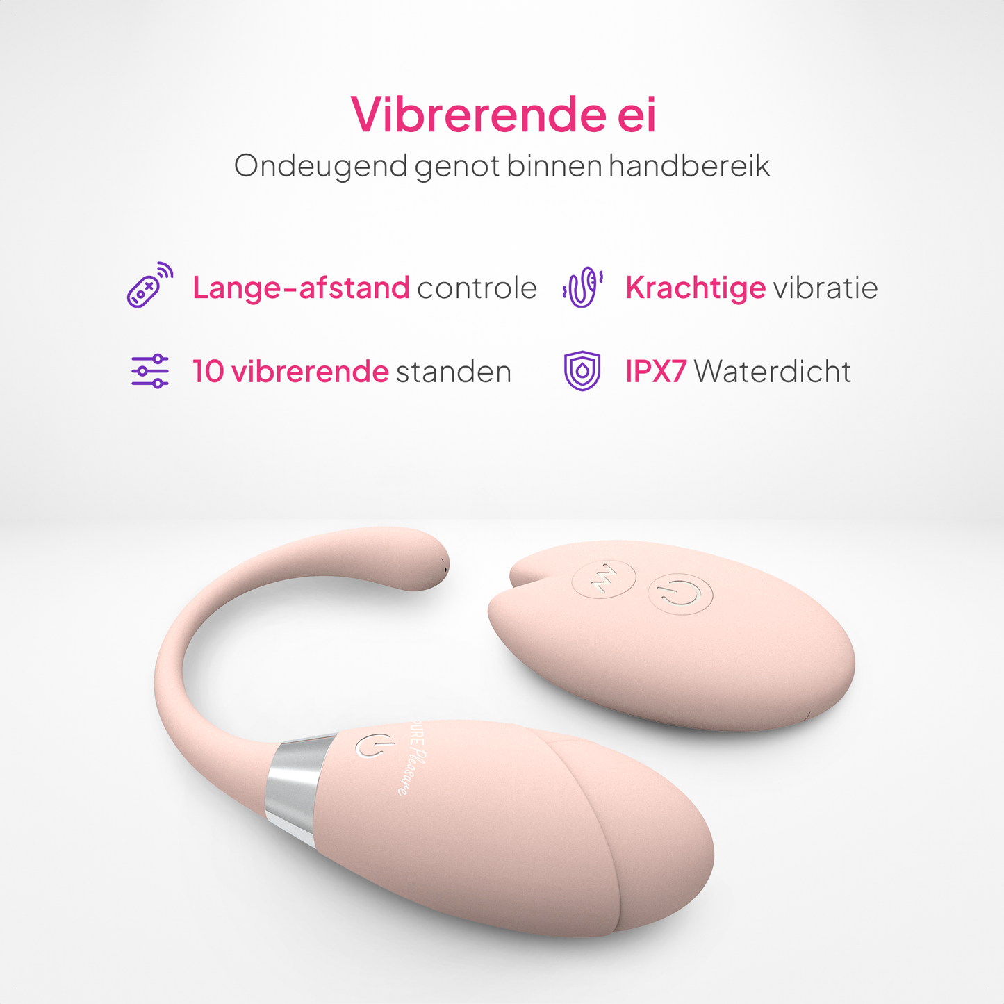 Pure Pleasure® Vibrerend Ei met Afstandsbediening