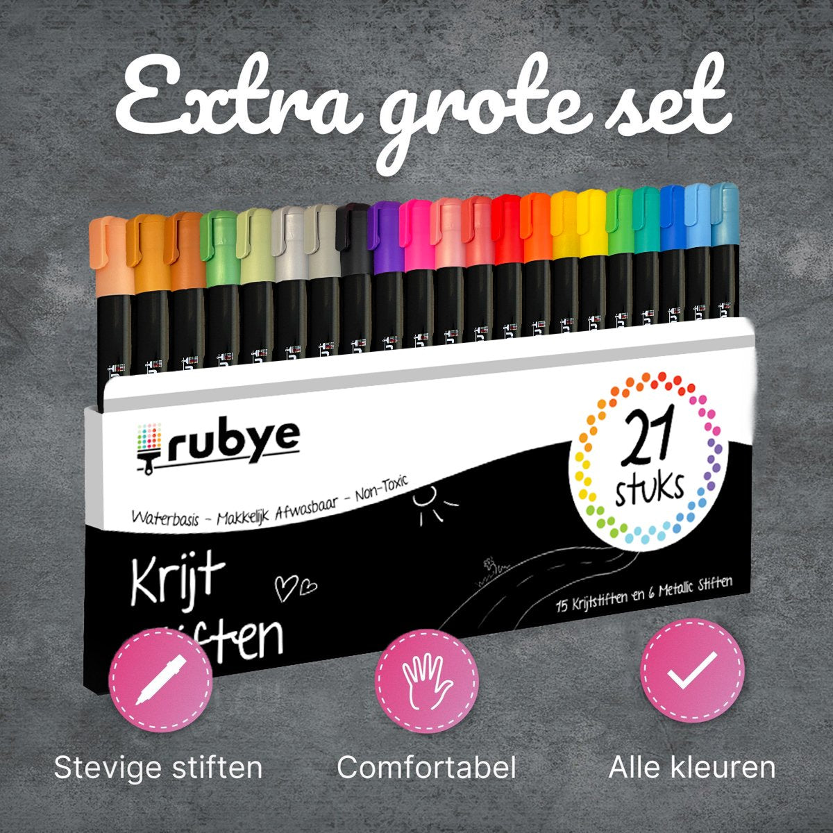 Rubye® Raamstiften 21 stuks