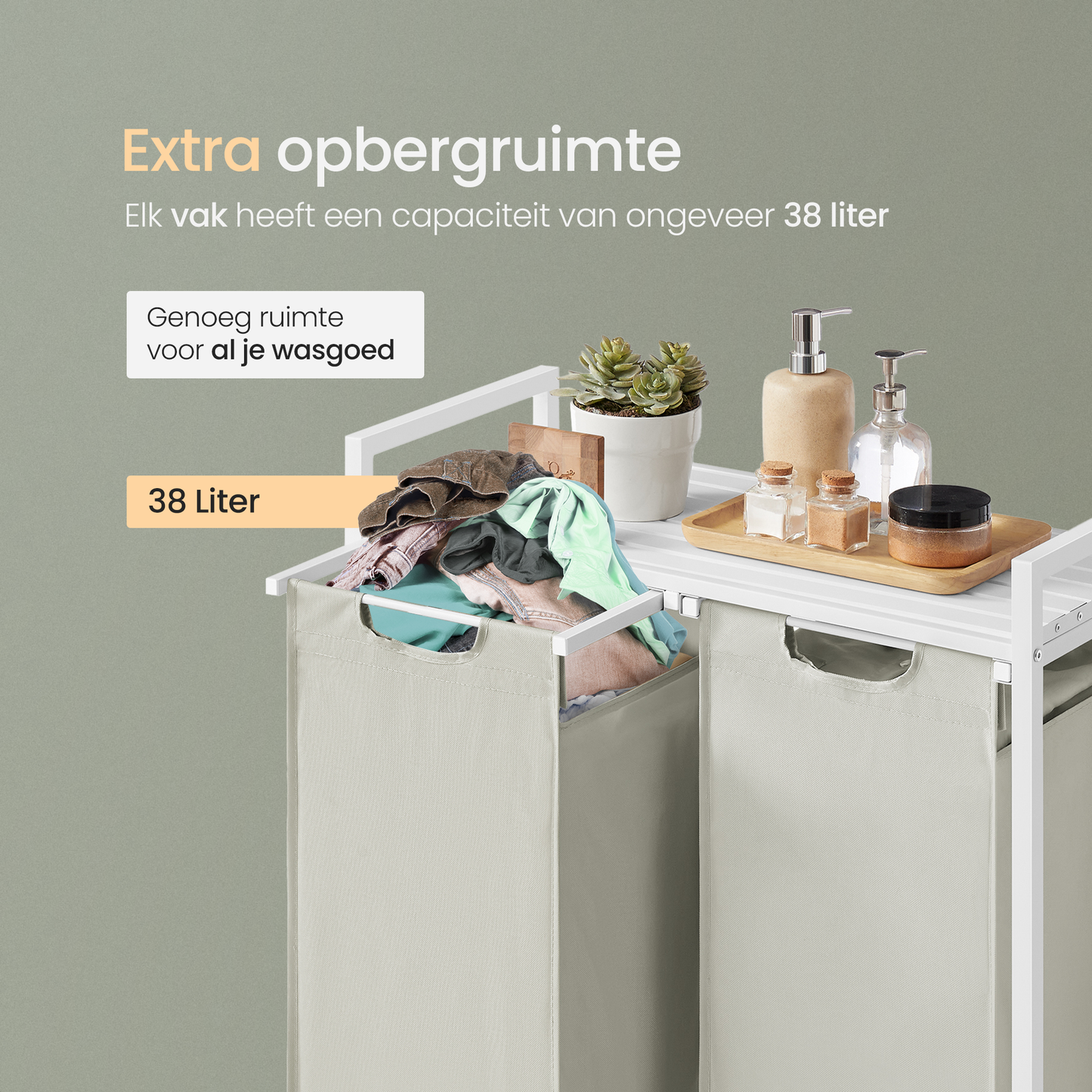 O'DADDY® Wasmand met 2 vakken