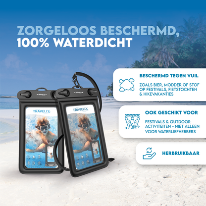 Travelly® Waterdicht telefoonhoesje set van 2