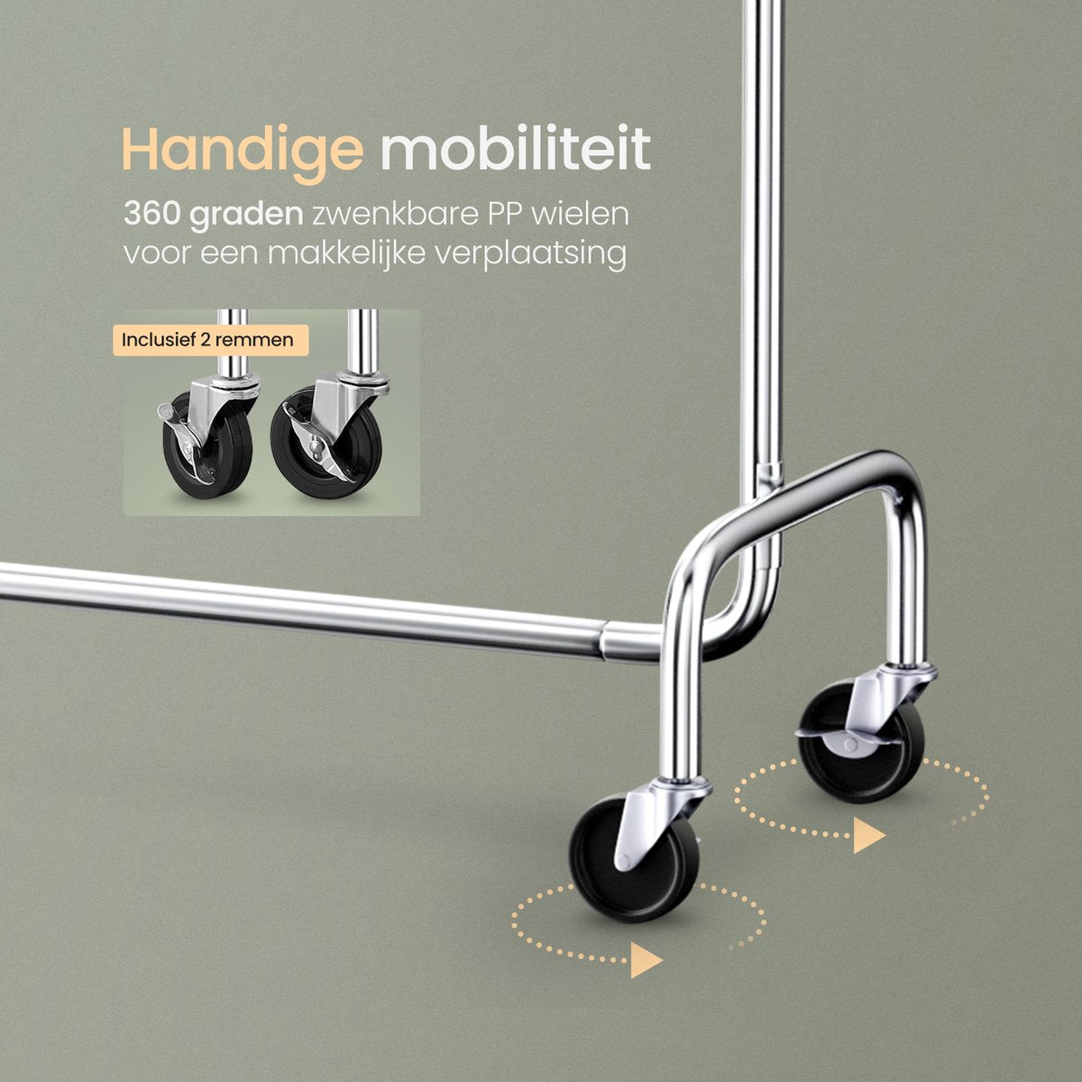 O'DADDY® Kledingrek op wieltjes
