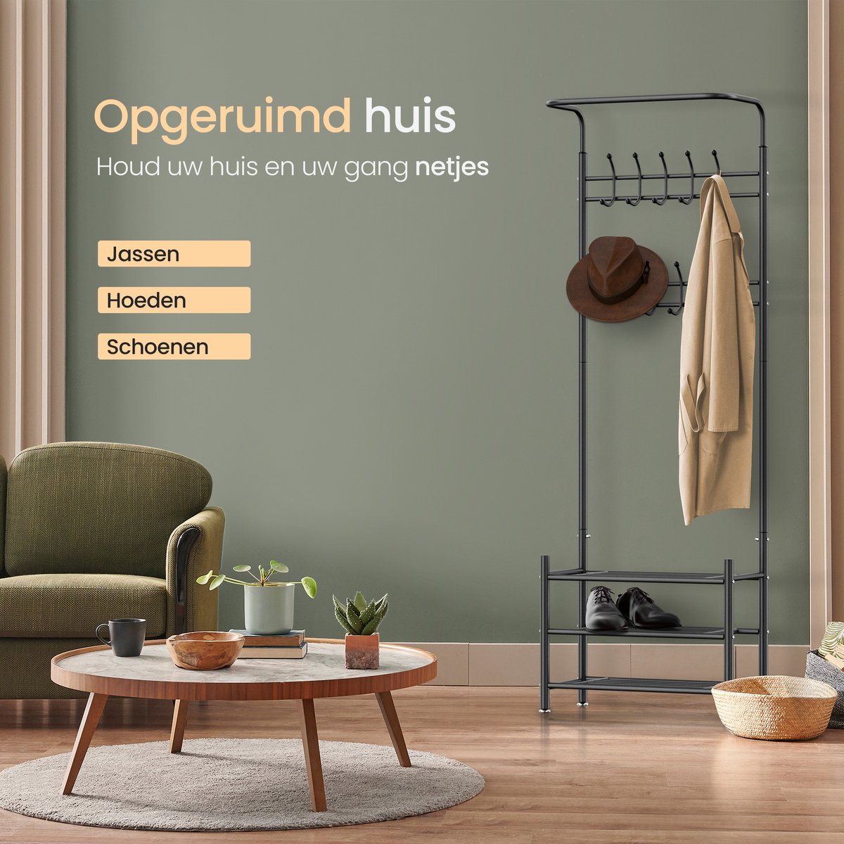 O'DADDY Kapstok met Schoenenrek
