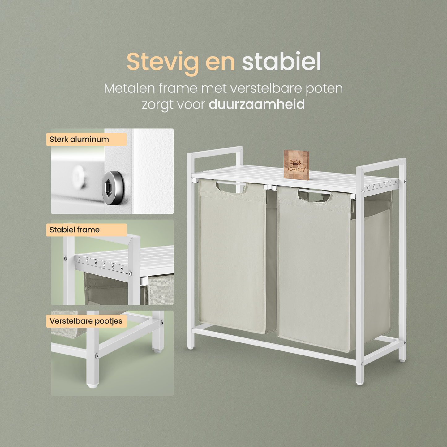 O'DADDY® Wasmand met 2 vakken