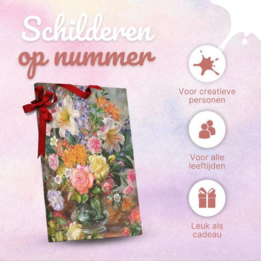 Rubye® Schilderen op Nummer Bloemen in Vaas