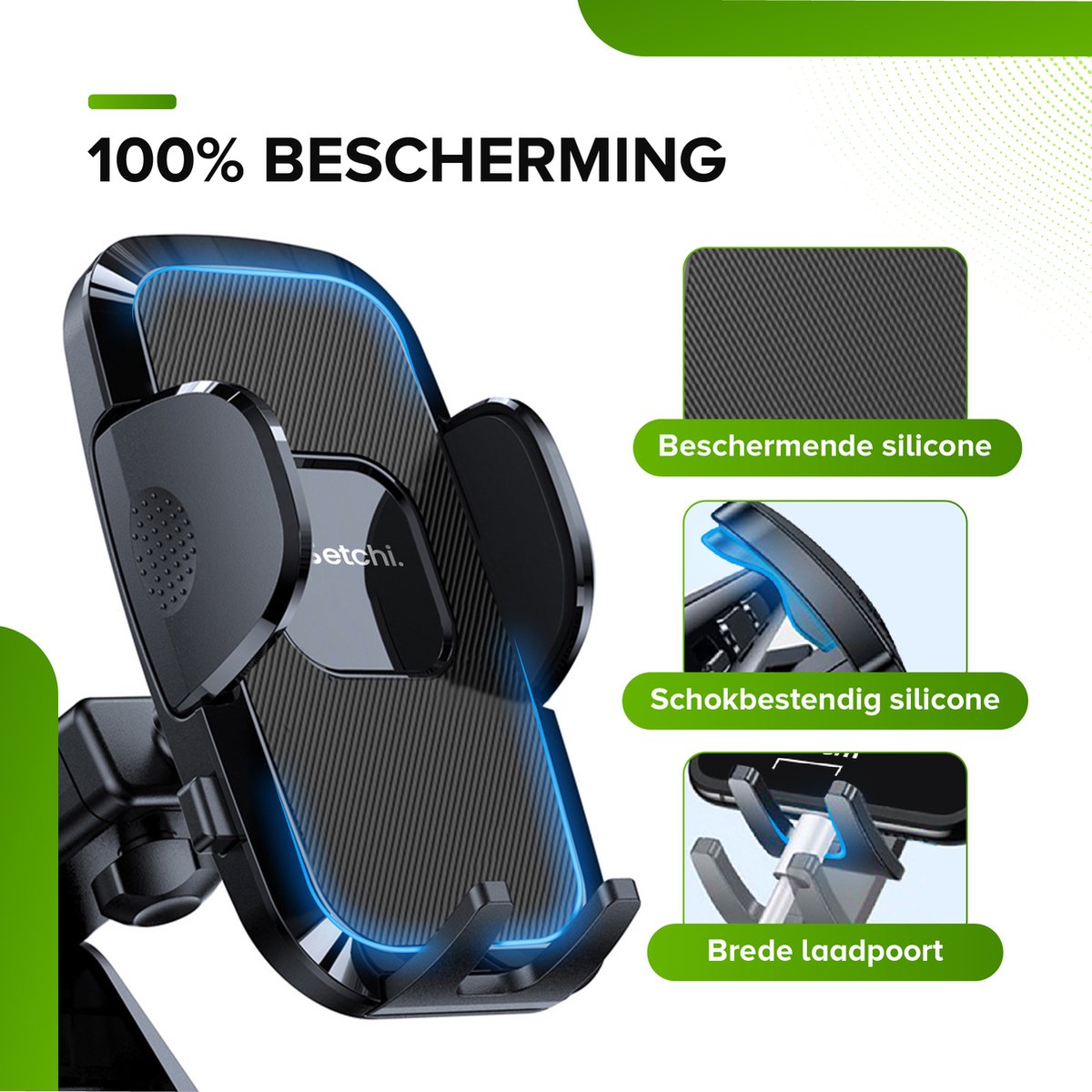 iSetchi® 3-in-1 Telefoonhouder Auto