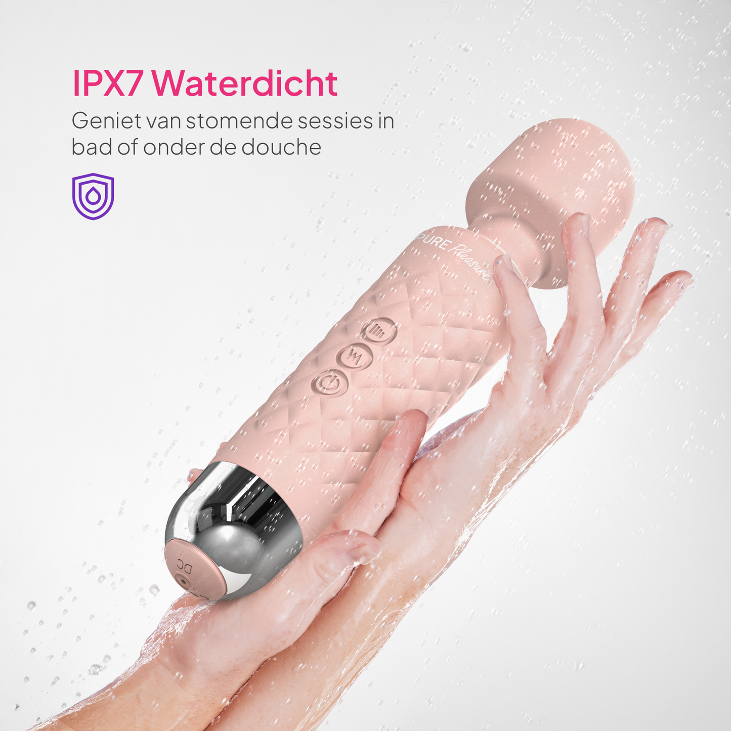 Pure Pleasure® Magic Wand met 3 opzetstukken