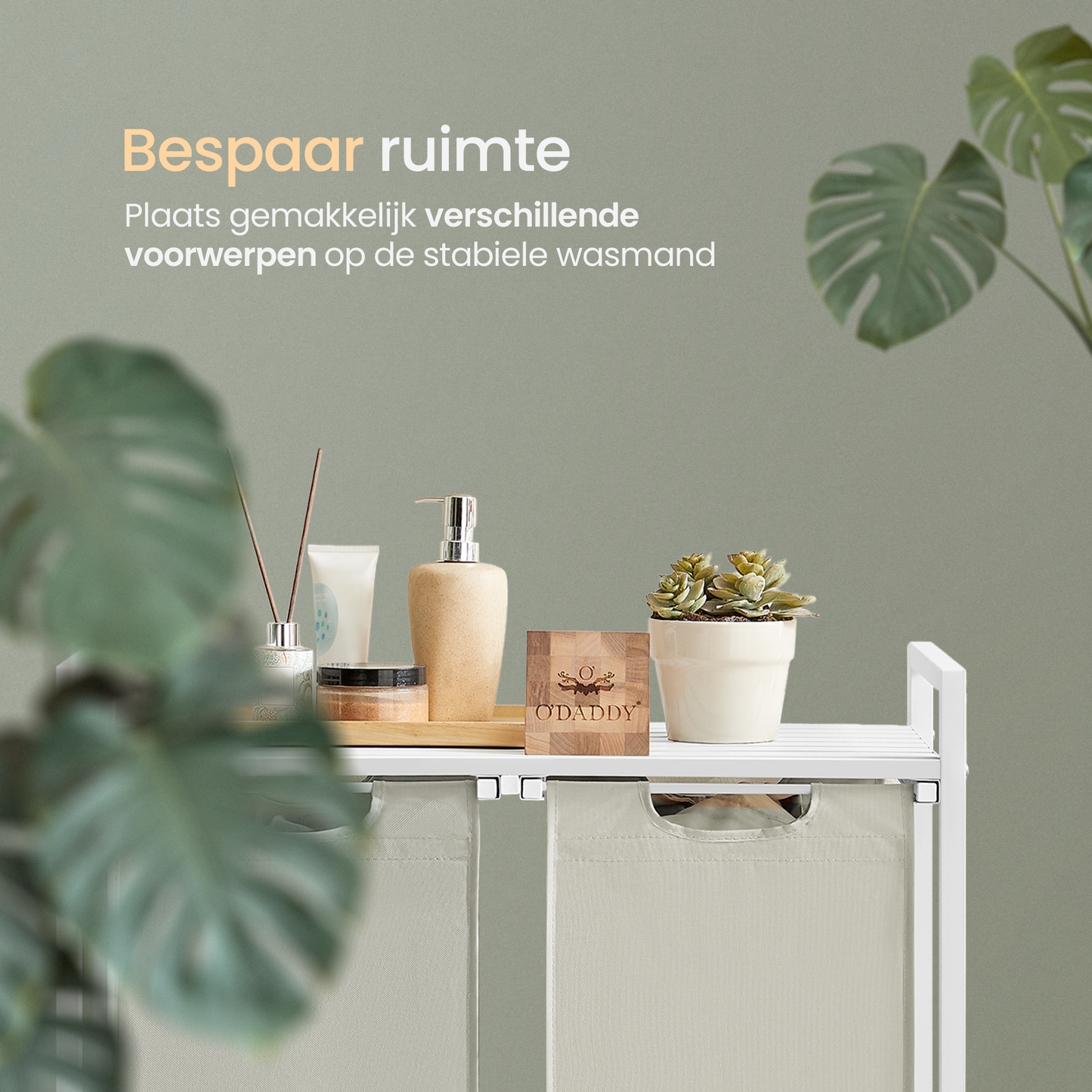 O'DADDY® Wasmand met 2 vakken