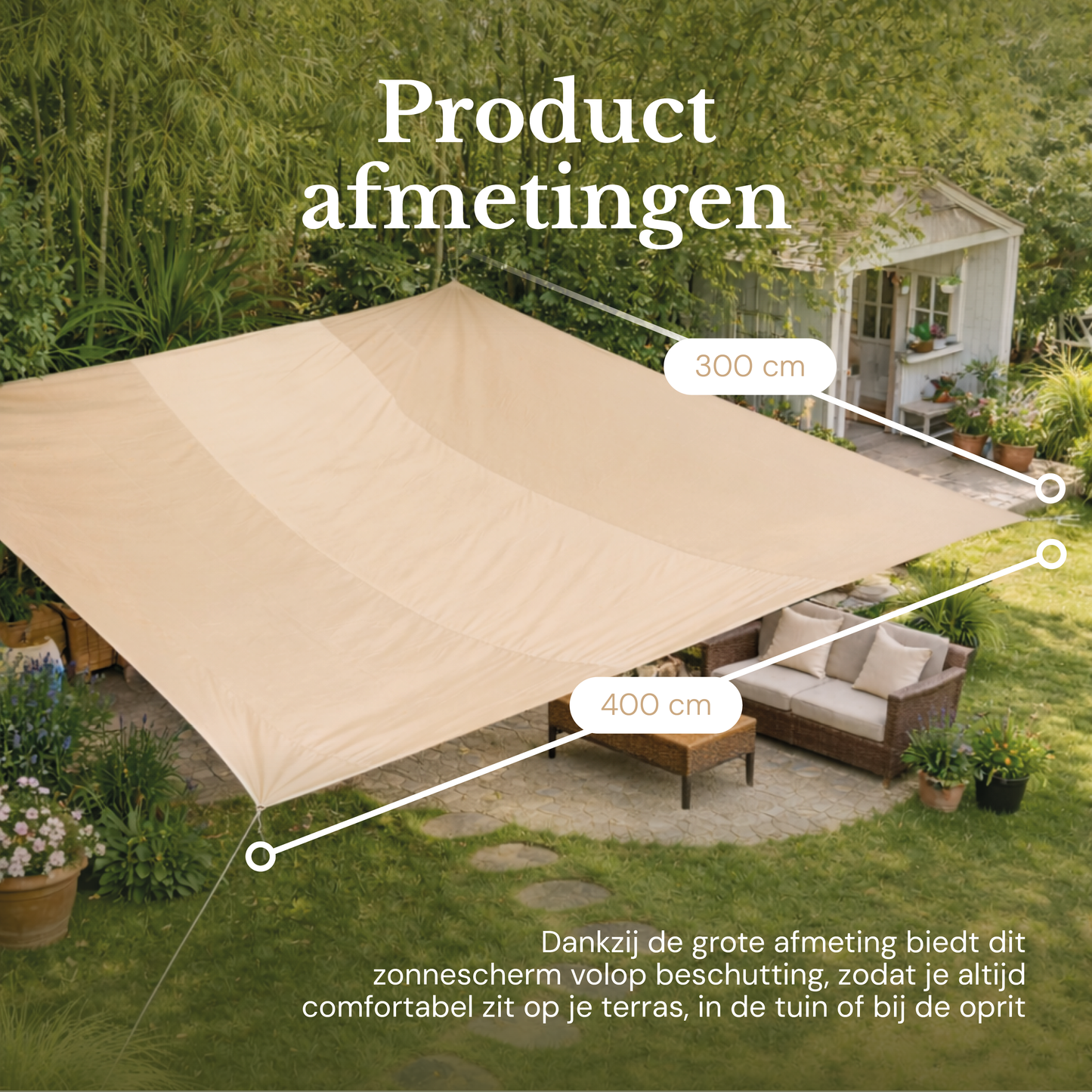 O'DADDY® Schaduwdoek 4x3M