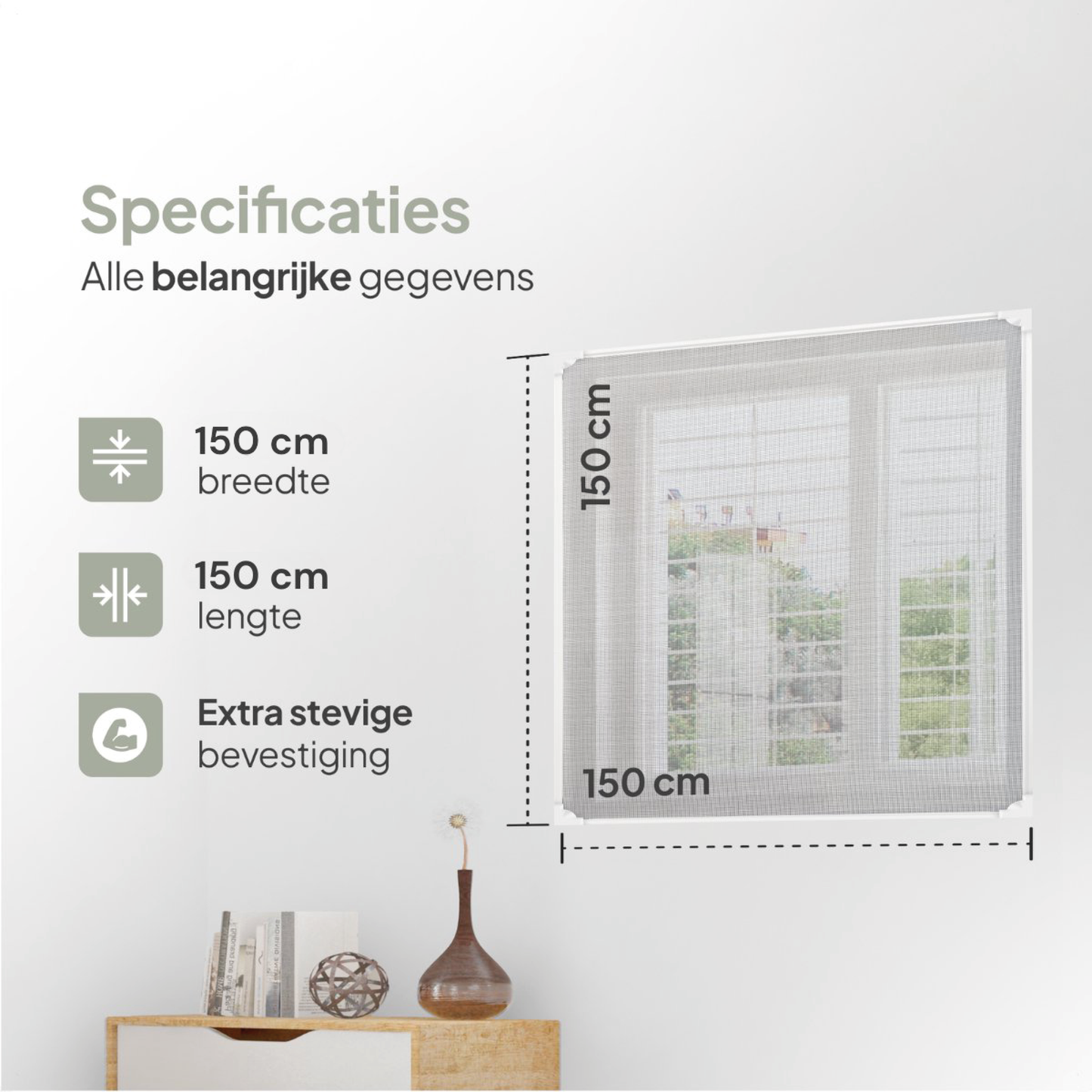 O'DADDY® Magnetische Raamhor 150x150cm