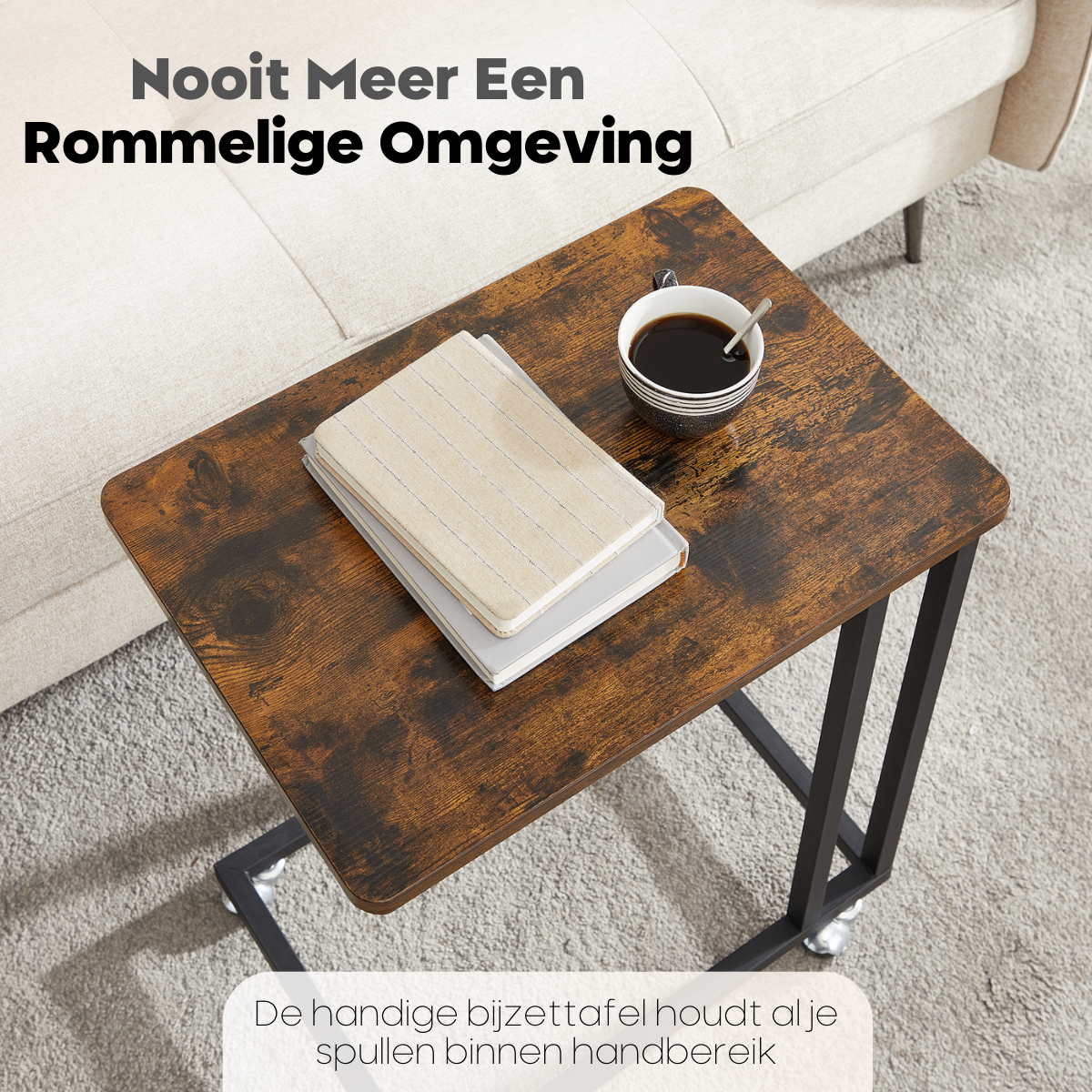 O'DADDY® Bijzettafel op Wieltjes