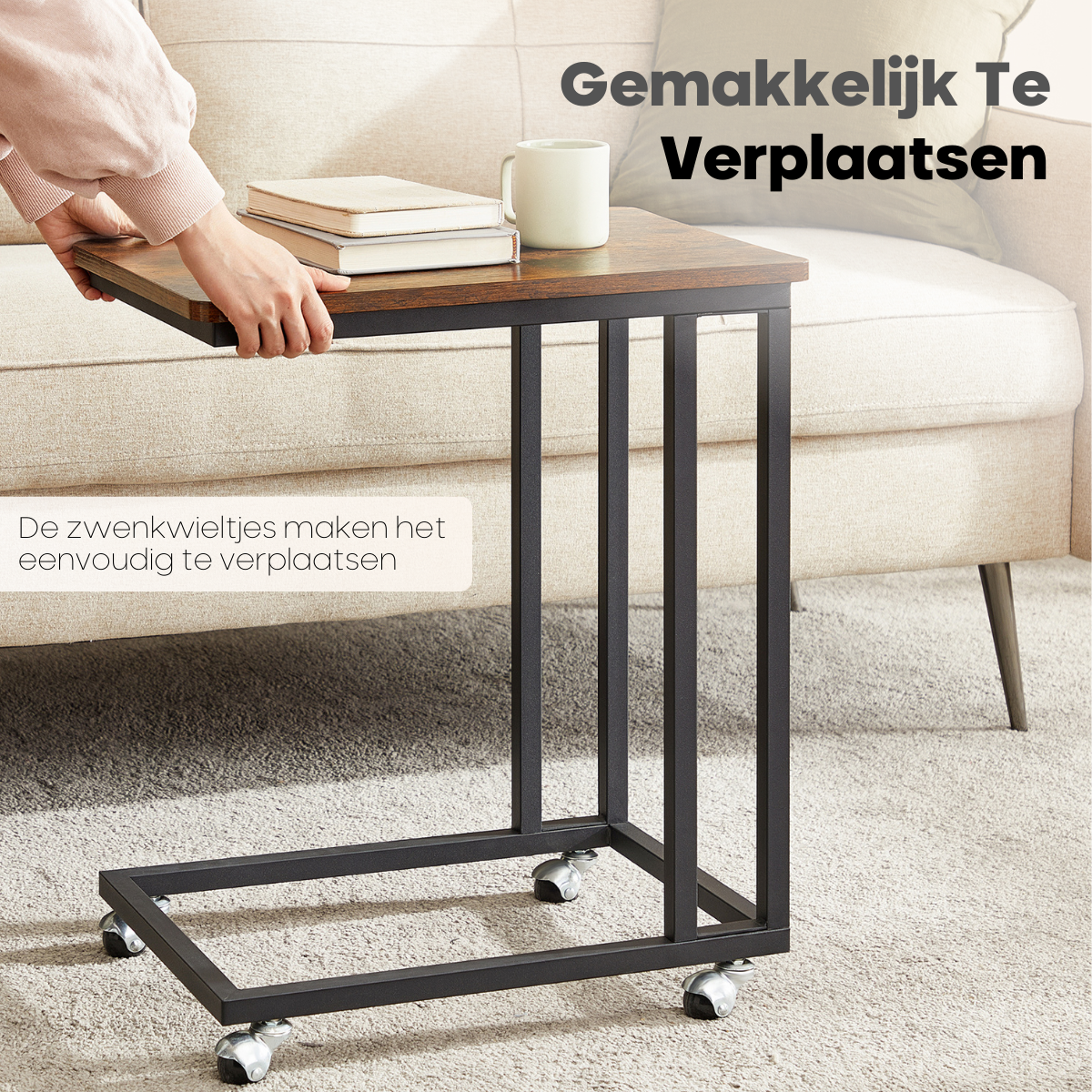 O'DADDY® Bijzettafel op Wieltjes