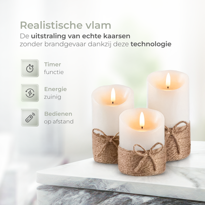 O'DADDY® LED Kaarsen set van 3