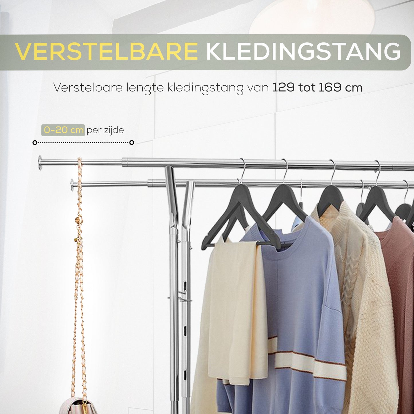 O'DADDY® Kledingrek op wieltjes XL