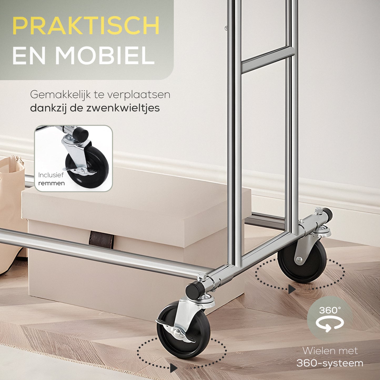 O'DADDY® Kledingrek op wieltjes XL