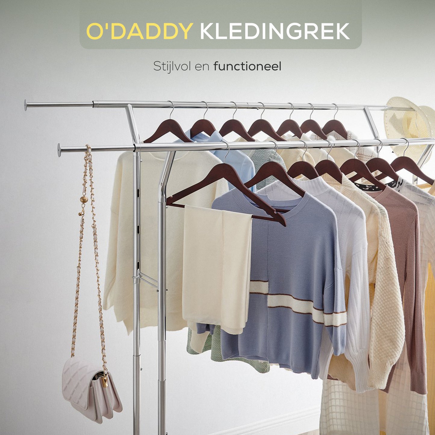 O'DADDY® Kledingrek op wieltjes XL