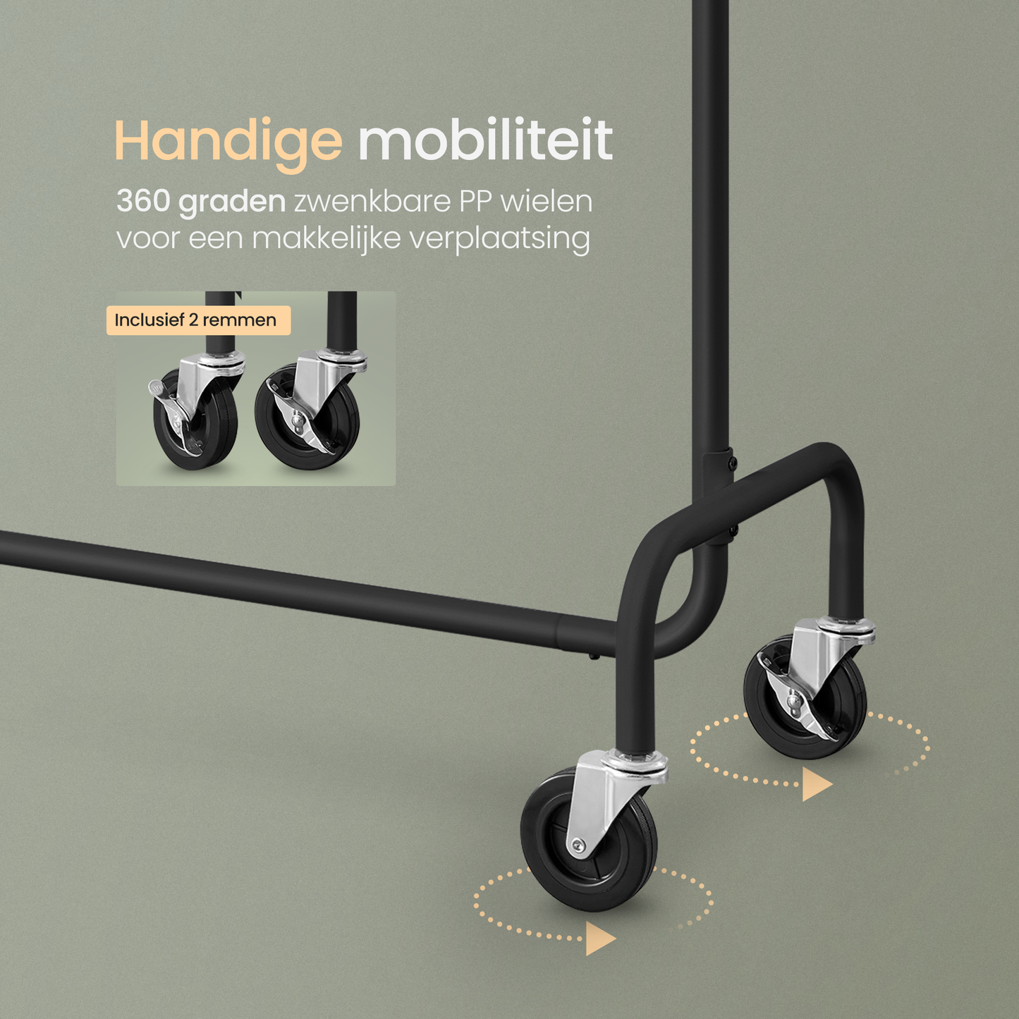 O'DADDY® Kledingrek op wieltjes