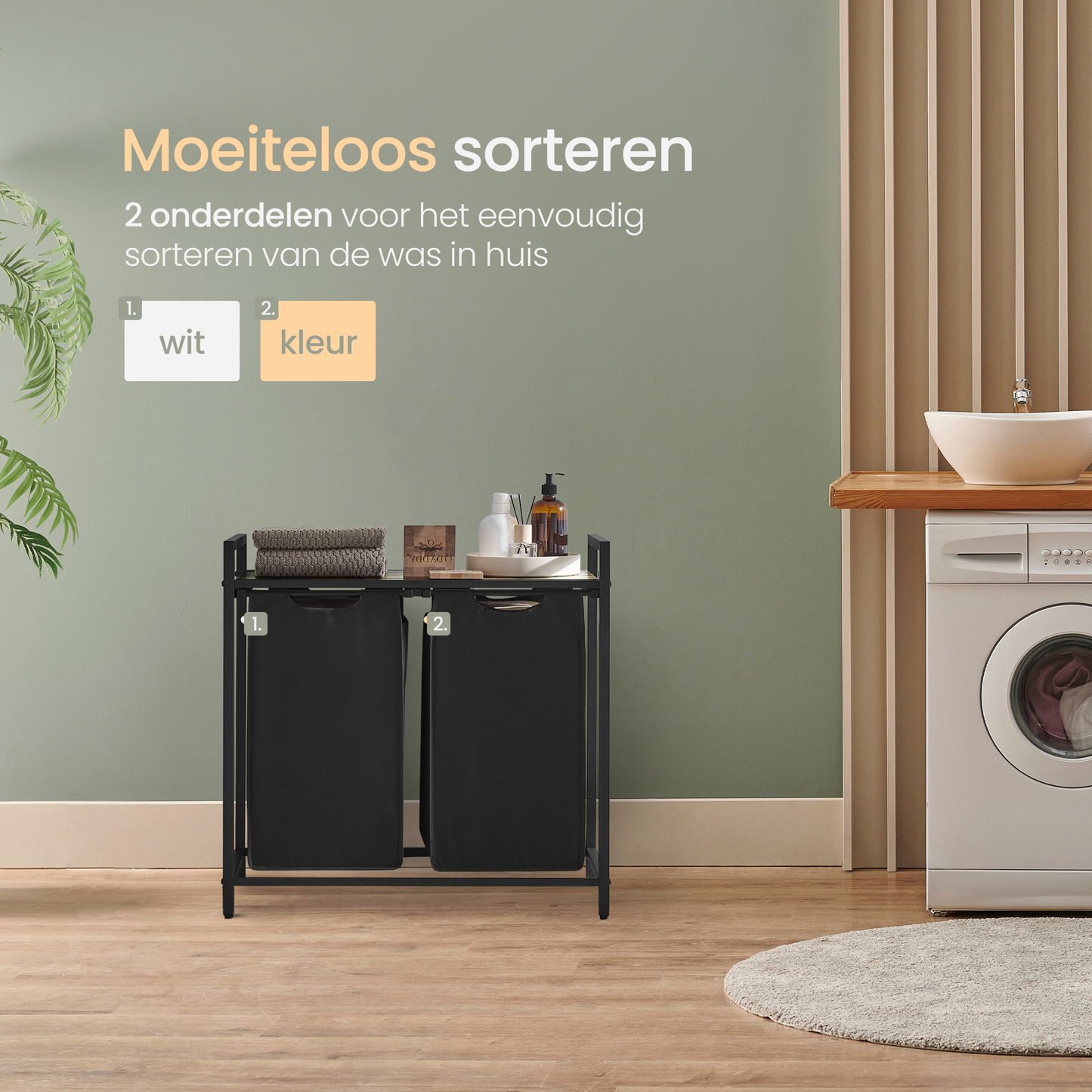 O'DADDY® Wasmand met 2 vakken