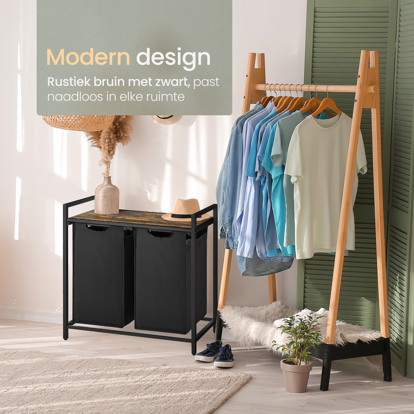 O'DADDY® Wasmand met 2 vakken