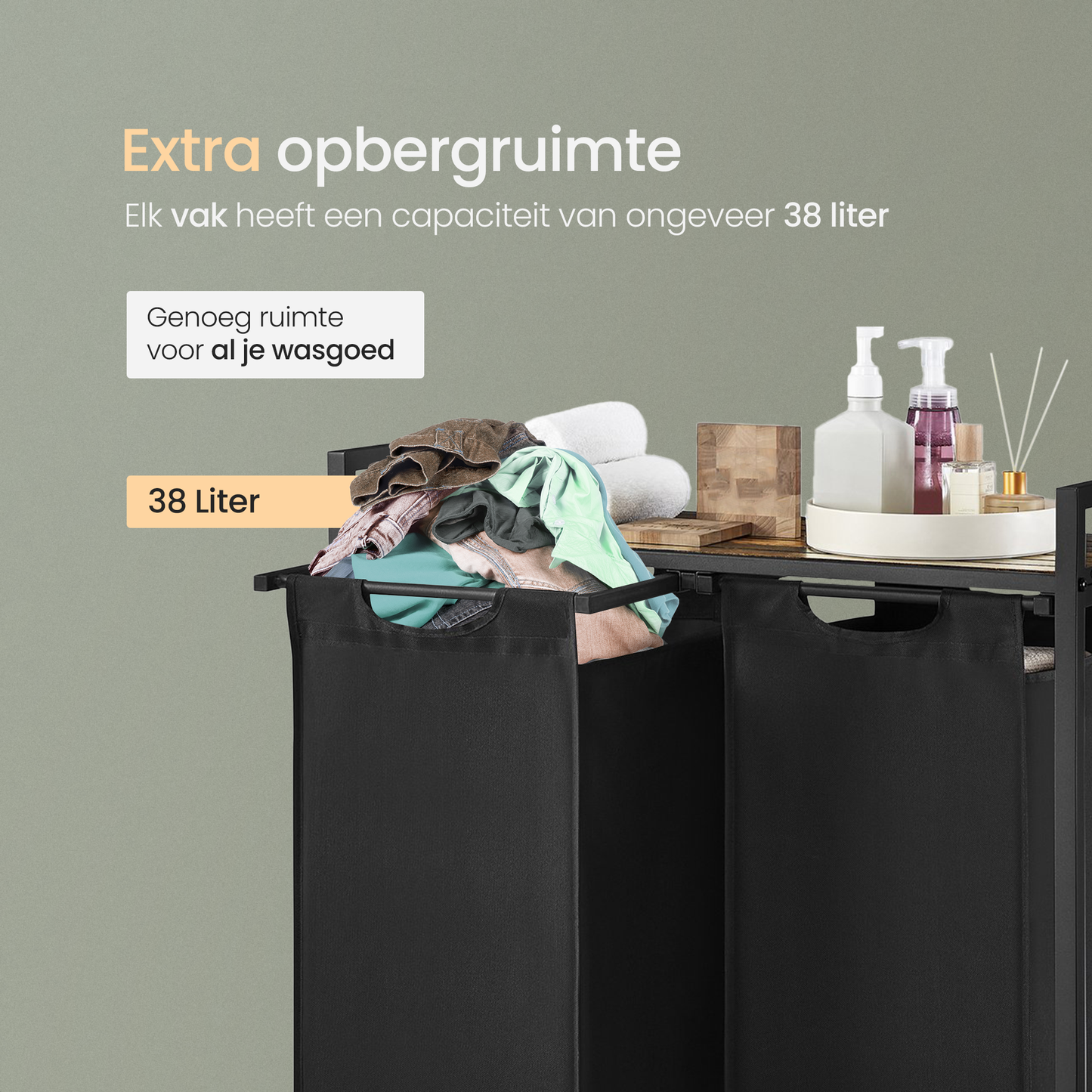 O'DADDY® Wasmand met 2 vakken