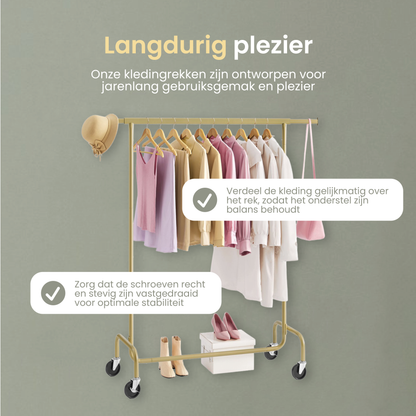 O'DADDY® Kledingrek op wieltjes