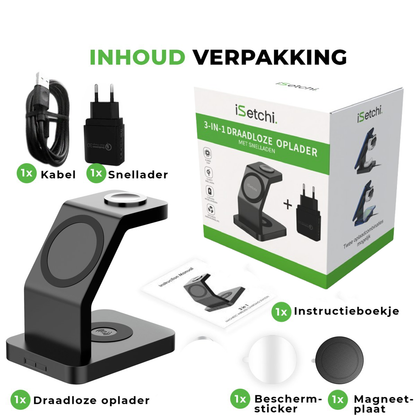 iSetchi® 3-in-1 Draadloze oplader