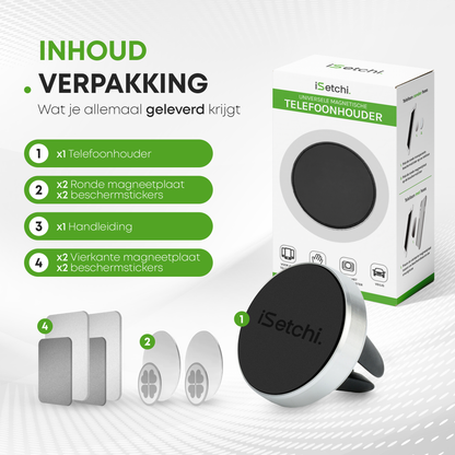 iSetchi® Magnetische telefoonhouder auto