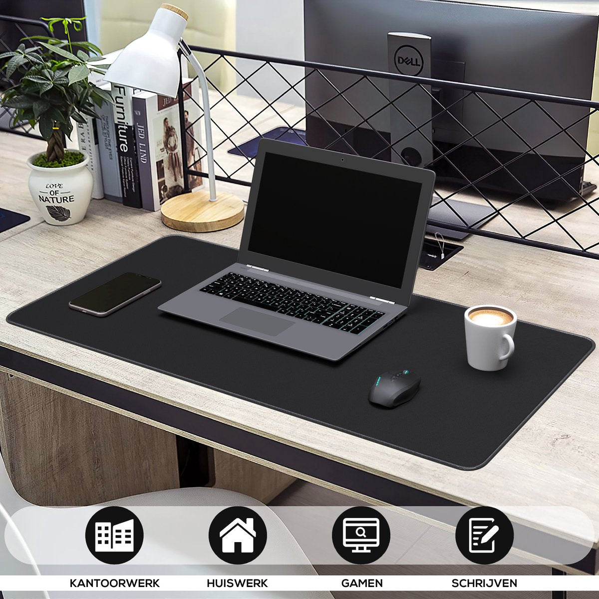 WURK® Bureau Onderlegger Rubber 90x40cm